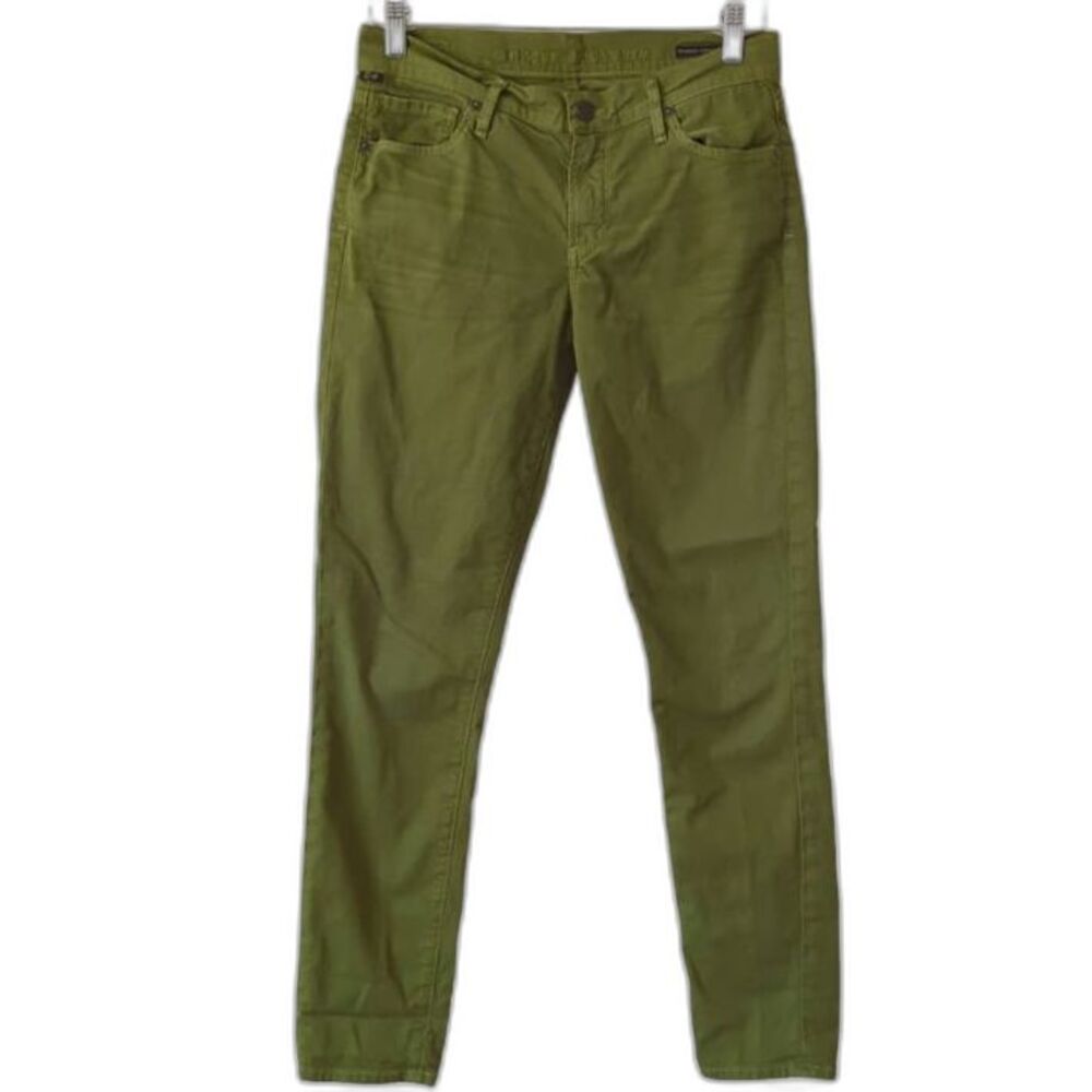 Seven7 Avocado Green Corduroy Jean Modern Straight Stretch Men's Size Small